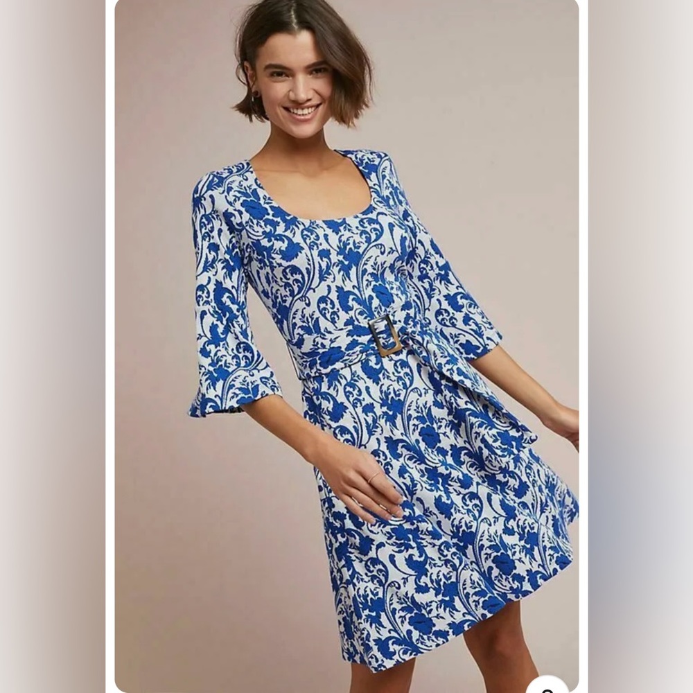 Anthropologie Leonie Dress by Maeve Bell Sleeve Size Large